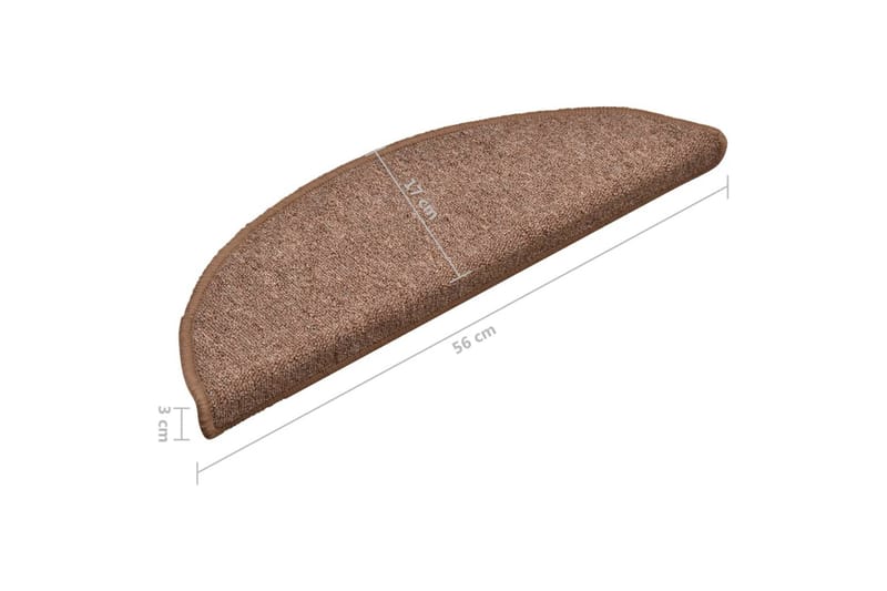 Trappstegsmattor 15 st brun 56x17x3 cm - Brun - Textil & mattor - Mattor - Specialmatta - Trappstegsmattor