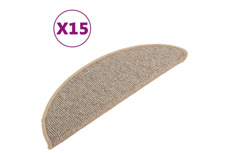 Trappstegsmattor 15 st brun 56x17x3 cm - Brun - Textil & mattor - Mattor - Specialmatta - Trappstegsmattor