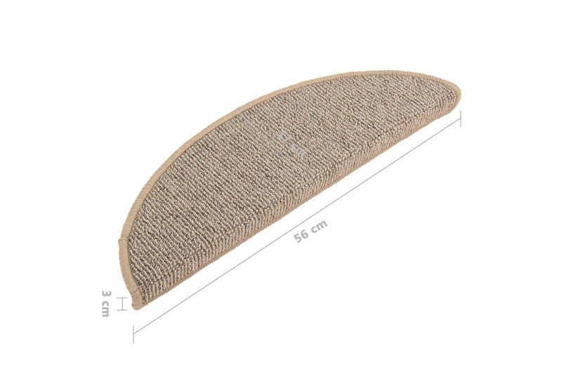 Trappstegsmattor 15 st brun 56x17x3 cm - Brun - Textil & mattor - Mattor - Specialmatta - Trappstegsmattor