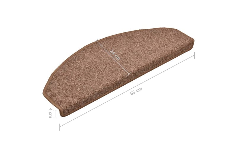 Trappstegsmattor 15 st brun 65x24x4 cm - Brun - Textil & mattor - Mattor - Specialmatta - Trappstegsmattor
