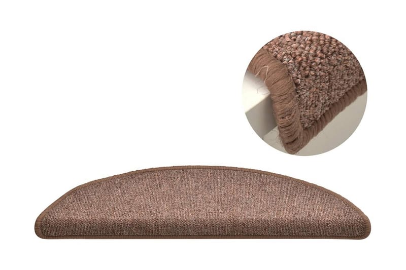 Trappstegsmattor 15 st brun 65x24x4 cm - Brun - Textil & mattor - Mattor - Specialmatta - Trappstegsmattor