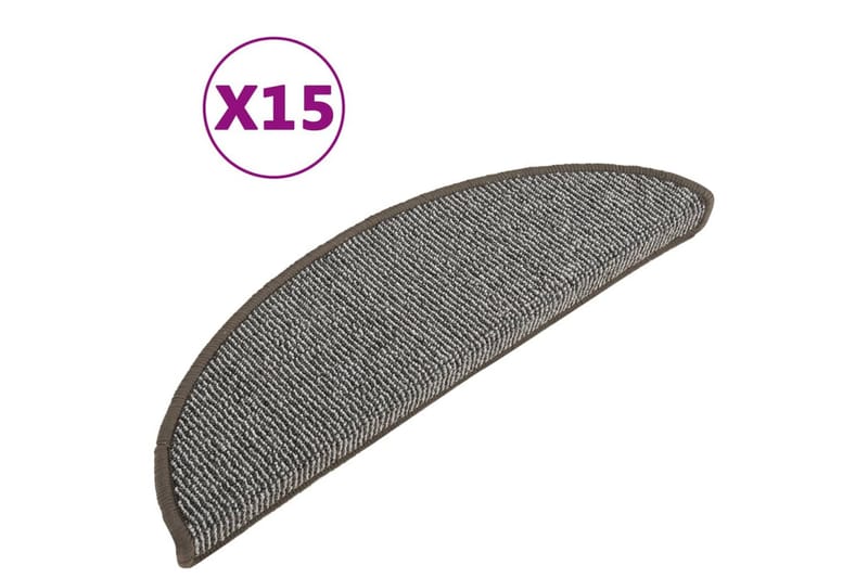 Trappstegsmattor 15 st grå 56x17x3 cm - Grå - Textil & mattor - Mattor - Specialmatta - Trappstegsmattor