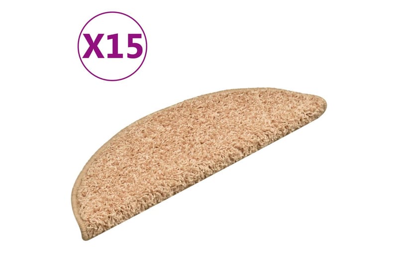 Trappstegsmattor 15 st guld 56x17x3 cm - Guld - Textil & mattor - Mattor - Specialmatta - Trappstegsmattor