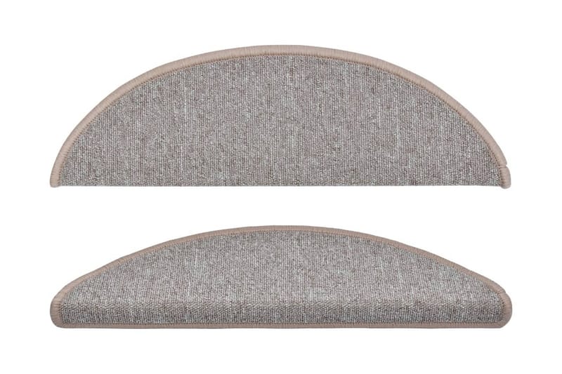 Trappstegsmattor 15 st ljusbrun 56x17x3 cm - Brun - Textil & mattor - Mattor - Specialmatta - Trappstegsmattor