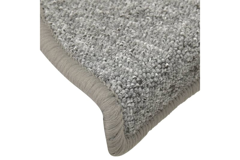 Trappstegsmattor 15 st ljusgrå 65x24x4 cm - Grå - Textil & mattor - Mattor - Specialmatta - Trappstegsmattor