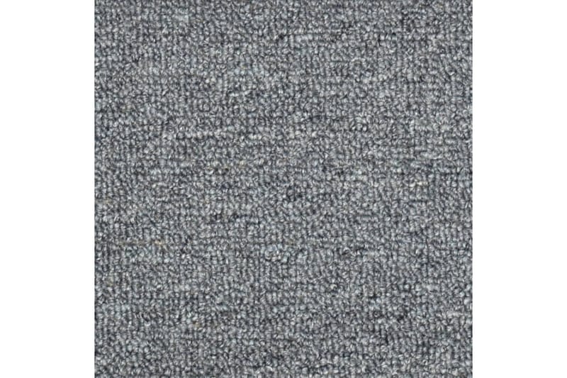 Trappstegsmattor 15 st ljusgrå och blå 65x24x4 cm - Grå - Trappstegsmattor