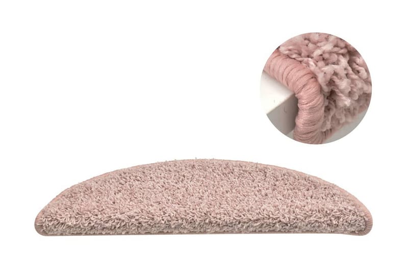 Trappstegsmattor 15 st ljusrosa 65x21x4 cm - Rosa - Textil & mattor - Mattor - Specialmatta - Trappstegsmattor