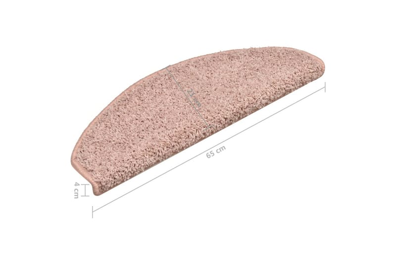 Trappstegsmattor 15 st ljusrosa 65x21x4 cm - Rosa - Textil & mattor - Mattor - Specialmatta - Trappstegsmattor