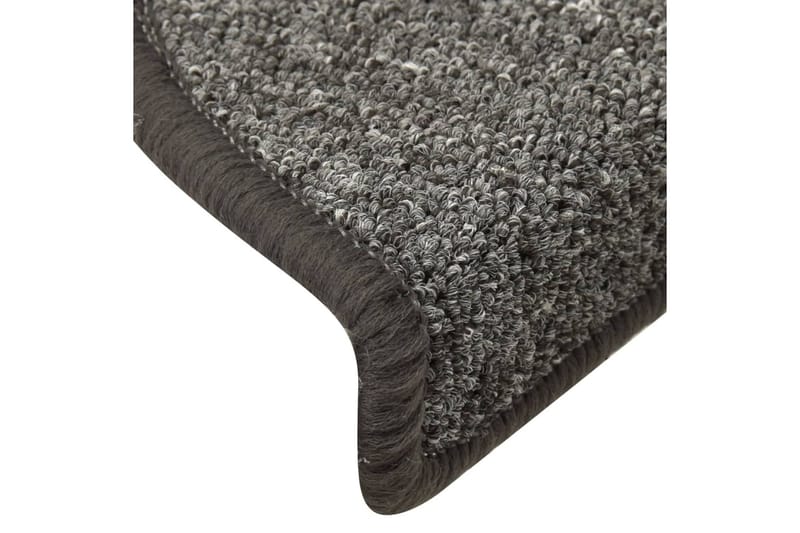 Trappstegsmattor 15 st mörkgrå 56x17x3 cm - Grå - Textil & mattor - Mattor - Specialmatta - Trappstegsmattor