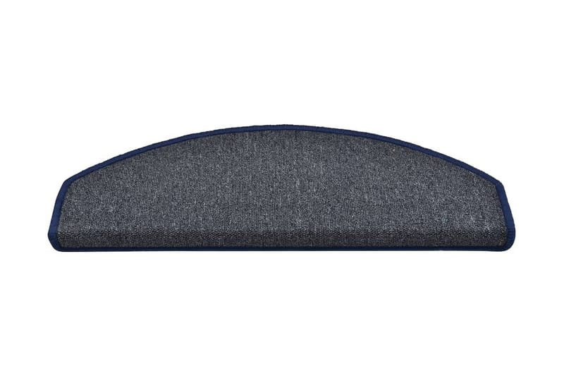 Trappstegsmattor 15 st mörkgrå och blå 65x24x4 cm - Grå - Textil & mattor - Mattor - Specialmatta - Trappstegsmattor