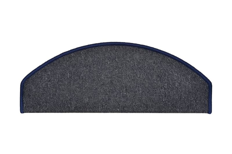 Trappstegsmattor 15 st mörkgrå och blå 65x24x4 cm - Grå - Textil & mattor - Mattor - Specialmatta - Trappstegsmattor