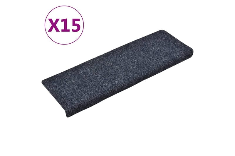 Trappstegsmattor 15 st nålad 65x25 cm antracit - Antracit - Textil & mattor - Mattor - Specialmatta - Trappstegsmattor