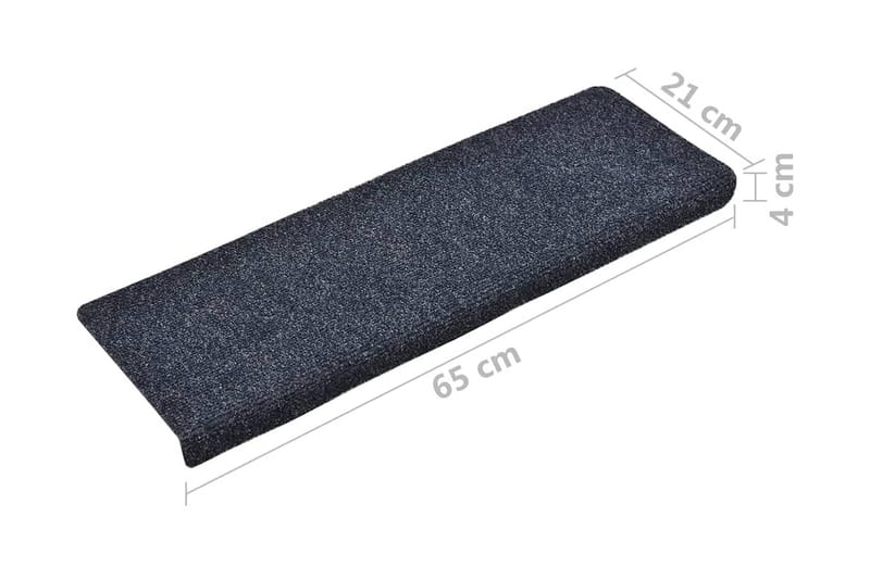Trappstegsmattor 15 st nålad 65x25 cm antracit - Antracit - Textil & mattor - Mattor - Specialmatta - Trappstegsmattor