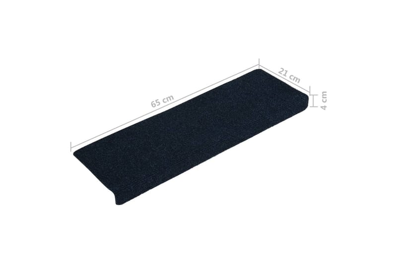 Trappstegsmattor 15 st nålad 65x25 cm blå - Blå - Textil & mattor - Mattor - Specialmatta - Trappstegsmattor