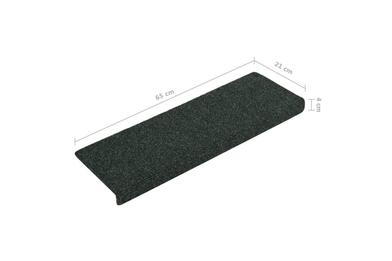 Trappstegsmattor 15 st nålad 65x25 cm brun - Brun - Textil & mattor - Mattor - Specialmatta - Trappstegsmattor