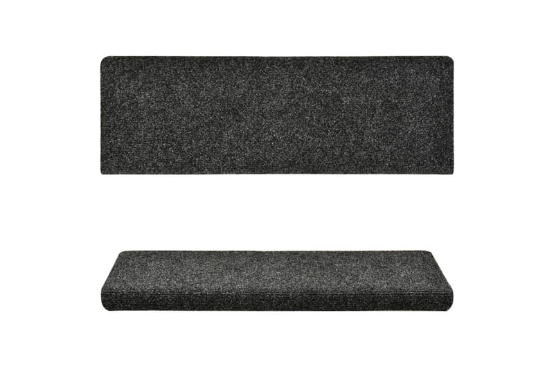 Trappstegsmattor 15 st nålad 65x25 cm grå - Grå - Textil & mattor - Mattor - Specialmatta - Trappstegsmattor
