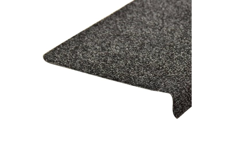Trappstegsmattor 15 st nålad 65x25 cm grå - Grå - Textil & mattor - Mattor - Specialmatta - Trappstegsmattor