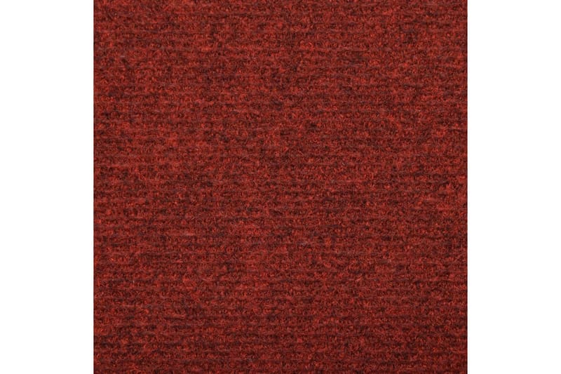 Trappstegsmattor 15 st nålad 65x25 cm röd - Röd - Trappstegsmattor