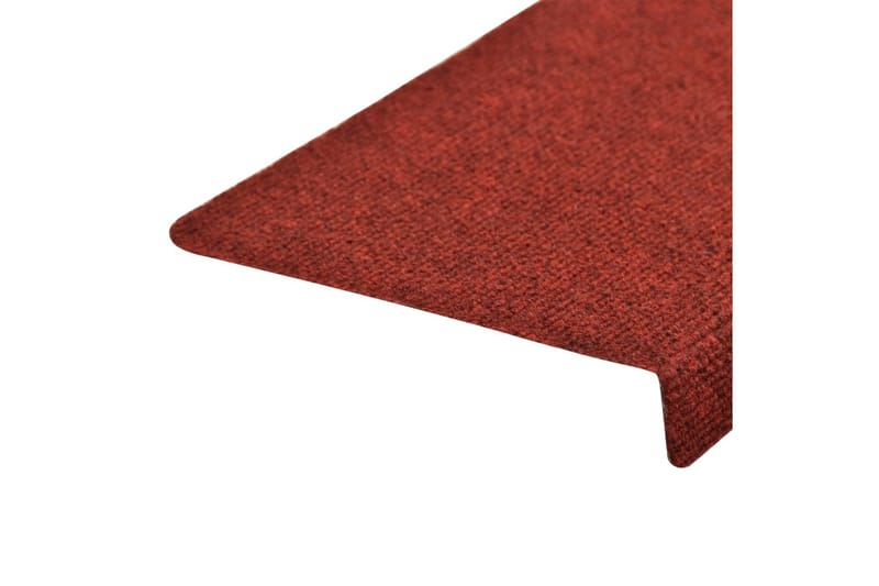 Trappstegsmattor 15 st nålad 65x25 cm röd - Röd - Textil & mattor - Mattor - Specialmatta - Trappstegsmattor