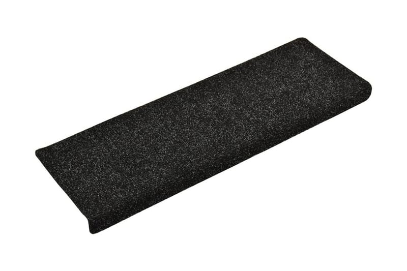 Trappstegsmattor 15 st nålad 65x25 cm svart - Svart - Textil & mattor - Mattor - Specialmatta - Trappstegsmattor