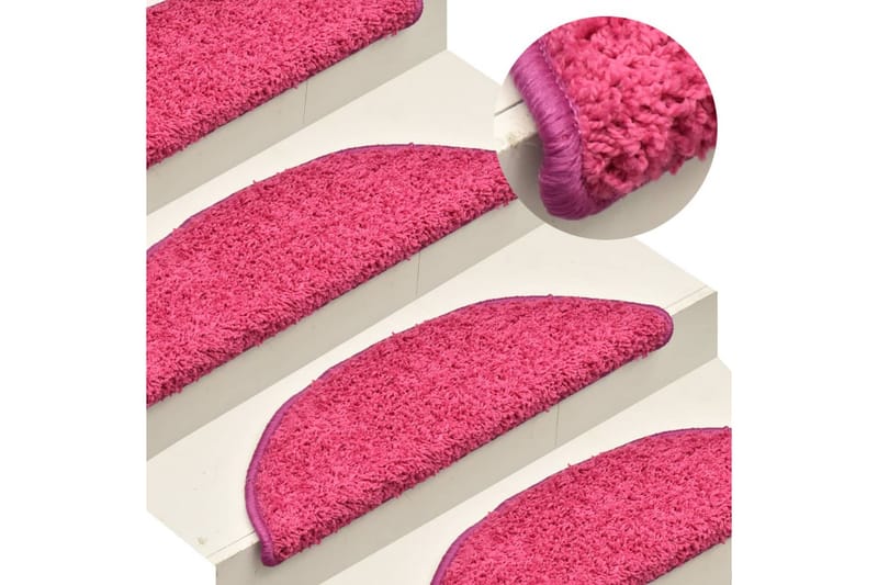 Trappstegsmattor 15 st rosa 65x21x4 cm - Rosa - Textil & mattor - Mattor - Specialmatta - Trappstegsmattor