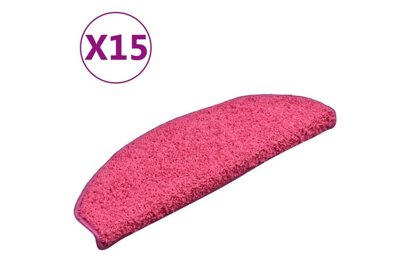 Trappstegsmattor 15 st rosa 65x21x4 cm - Rosa - Textil & mattor - Mattor - Specialmatta - Trappstegsmattor