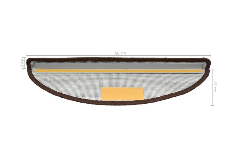 Trappstegsmattor 5 st 56x20 cm brun - Brun - Textil & mattor - Mattor - Specialmatta - Trappstegsmattor