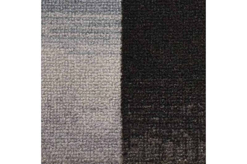 Trappstegsmattor självhäftande 10 st 65x25 cm svart och grå - Svart - Textil & mattor - Mattor - Specialmatta - Trappstegsmattor