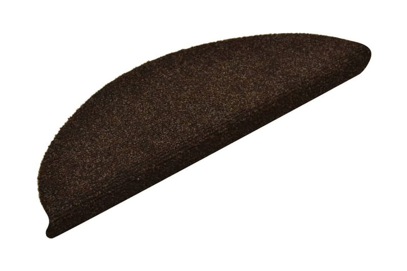 Trappstegsmattor självhäftande 10 st brun 56x17x3 cm brodyr - Brun - Textil & mattor - Mattor - Specialmatta - Trappstegsmattor