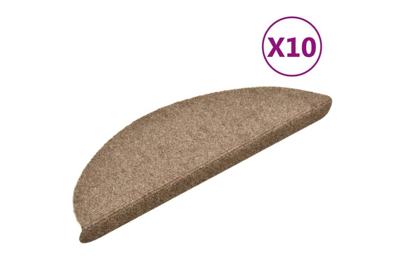 Trappstegsmattor självhäftande 10 st gräddvit 56x17x3 cm bro - Vit - Textil & mattor - Mattor - Specialmatta - Trappstegsmattor