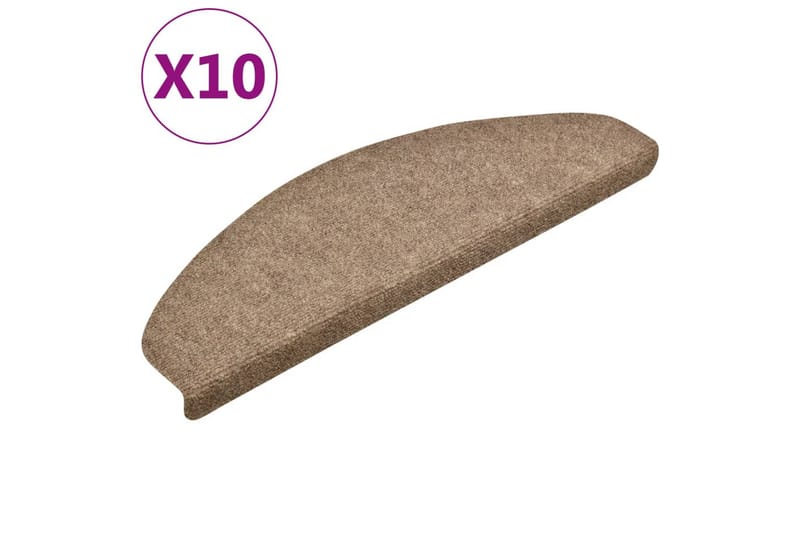 Trappstegsmattor självhäftande 10 st gräddvit 65x21x4 cm bro - Vit - Textil & mattor - Mattor - Specialmatta - Trappstegsmattor