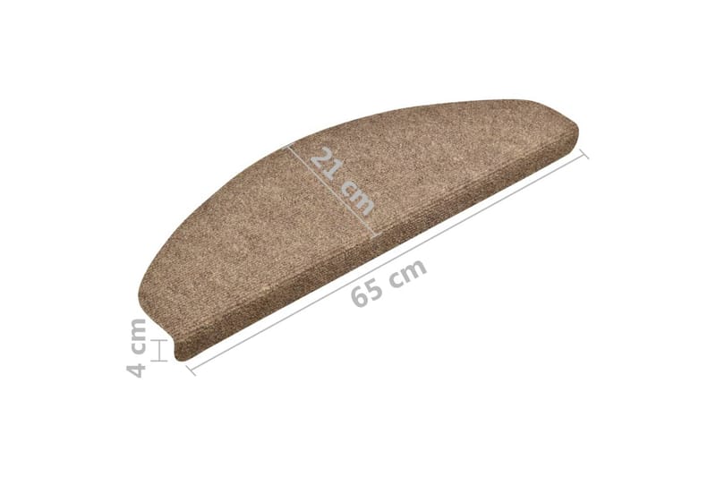 Trappstegsmattor självhäftande 10 st gräddvit 65x21x4 cm bro - Vit - Textil & mattor - Mattor - Specialmatta - Trappstegsmattor