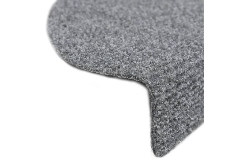 Trappstegsmattor självhäftande 10 st ljusgrå 65x21x4 cm brod - Grå - Textil & mattor - Mattor - Specialmatta - Trappstegsmattor