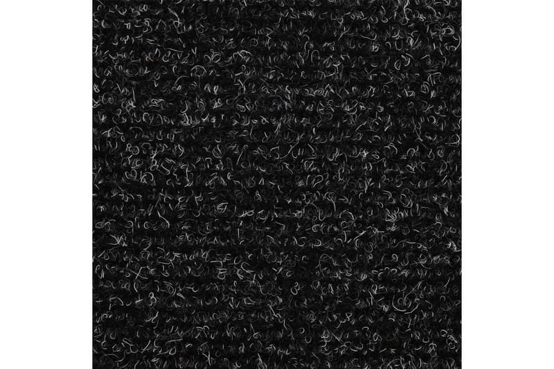 Trappstegsmattor självhäftande 10 st mörkgrå 56x17x3 cm brod - Grå - Trappstegsmattor