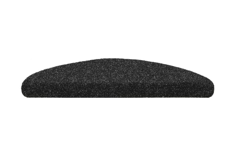 Trappstegsmattor självhäftande 10 st svart 56x17x3 cm brodyr - Svart - Textil & mattor - Mattor - Specialmatta - Trappstegsmattor