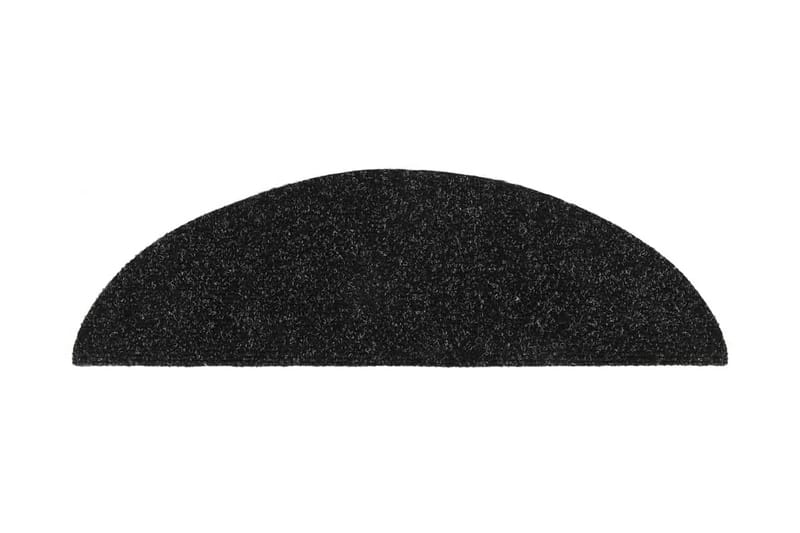 Trappstegsmattor självhäftande 10 st svart 56x17x3 cm brodyr - Svart - Textil & mattor - Mattor - Specialmatta - Trappstegsmattor