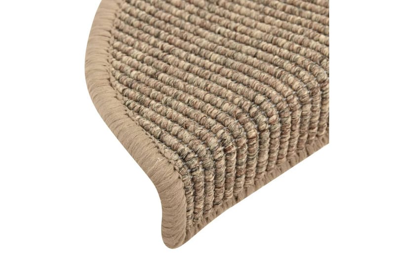 Trappstegsmattor självhäftande 15 st 56x20 cm mörkbeige - Beige - Textil & mattor - Mattor - Specialmatta - Trappstegsmattor