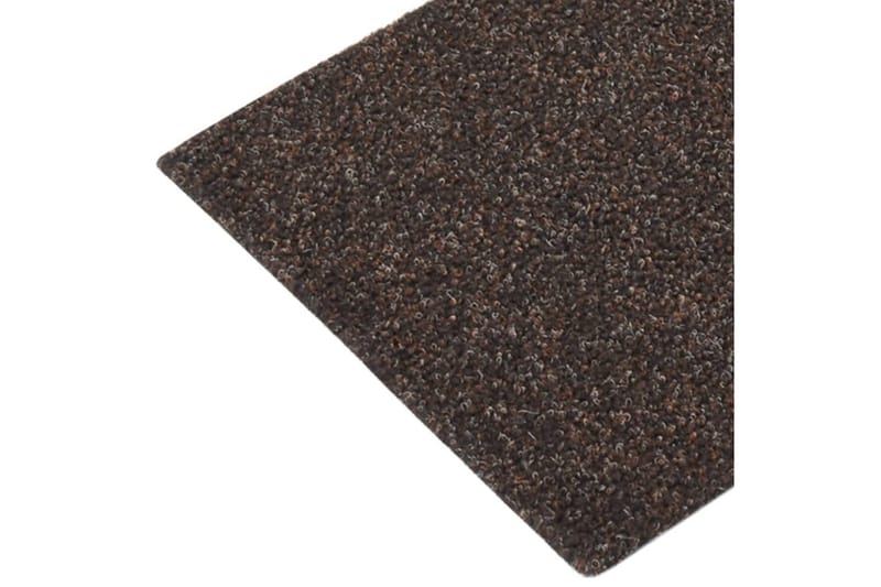 Trappstegsmattor självhäftande 15 st 60x25 cm mörkbrun - Brun - Textil & mattor - Mattor - Specialmatta - Trappstegsmattor