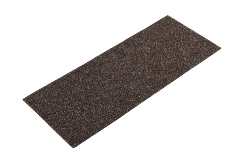 Trappstegsmattor självhäftande 15 st 60x25 cm mörkbrun - Brun - Textil & mattor - Mattor - Specialmatta - Trappstegsmattor