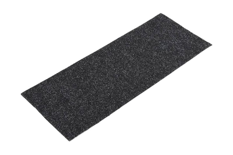 Trappstegsmattor självhäftande 15 st 60x25 cm svart - Svart - Textil & mattor - Mattor - Specialmatta - Trappstegsmattor