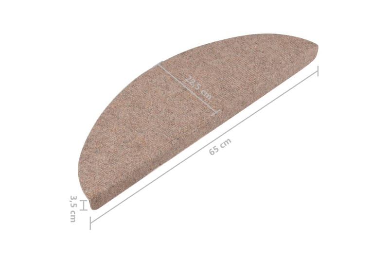 Trappstegsmattor självhäftande 15 st 65x26 cm beige - Beige - Textil & mattor - Mattor - Specialmatta - Trappstegsmattor