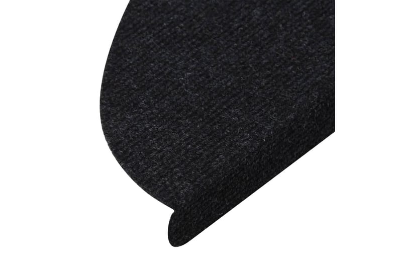 Trappstegsmattor självhäftande 15 st 65x26 cm svart - Svart - Textil & mattor - Mattor - Specialmatta - Trappstegsmattor