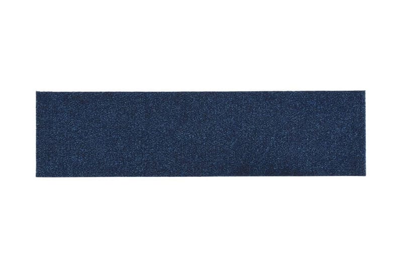 Trappstegsmattor självhäftande 15 st 76x20 cm blå - Blå - Textil & mattor - Mattor - Specialmatta - Trappstegsmattor