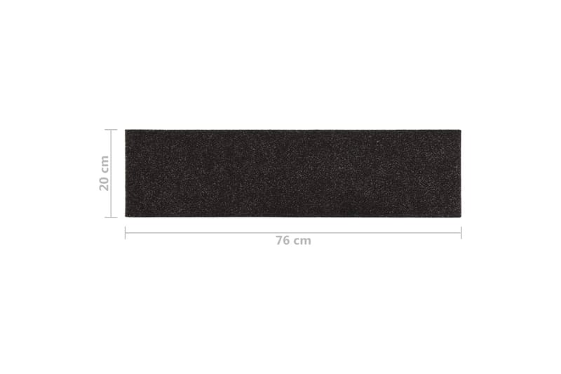 Trappstegsmattor självhäftande 15 st 76x20 cm brun - Brun - Textil & mattor - Mattor - Specialmatta - Trappstegsmattor