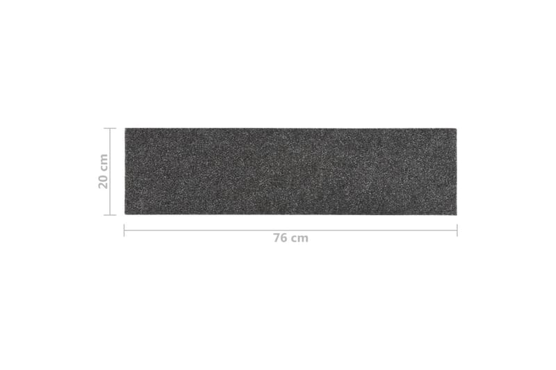 Trappstegsmattor självhäftande 15 st 76x20 cm gråbrun - Grå - Textil & mattor - Mattor - Specialmatta - Trappstegsmattor