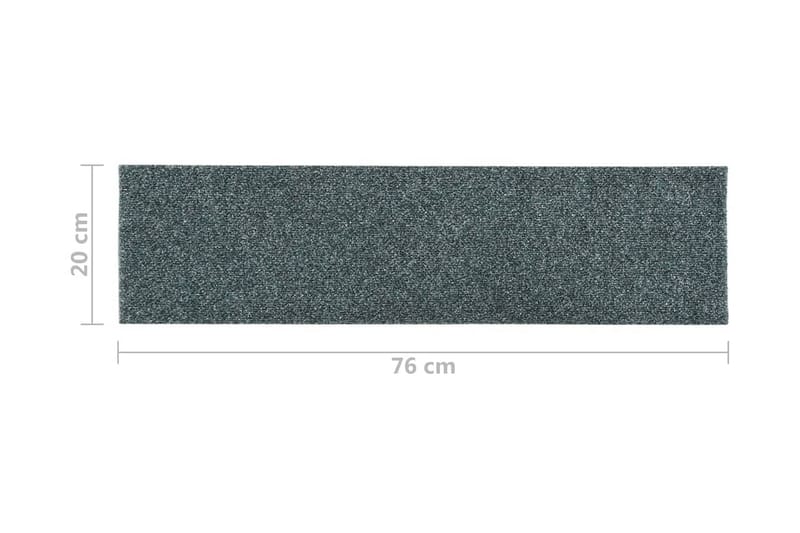 Trappstegsmattor självhäftande 15 st 76x20 cm grön - Grön - Textil & mattor - Mattor - Specialmatta - Trappstegsmattor