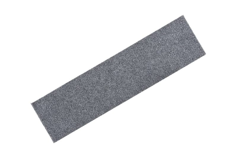 Trappstegsmattor självhäftande 15 st 76x20 cm ljusgrå - Grå - Textil & mattor - Mattor - Specialmatta - Trappstegsmattor