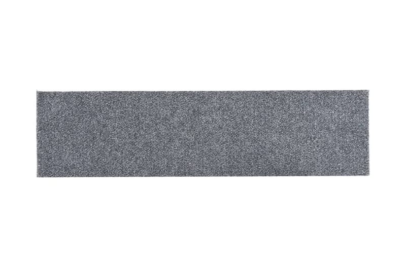 Trappstegsmattor självhäftande 15 st 76x20 cm ljusgrå - Grå - Textil & mattor - Mattor - Specialmatta - Trappstegsmattor