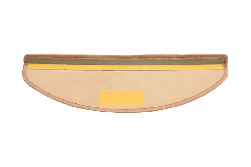 Trappstegsmattor självhäftande 15 st beige 65x21x4 cm - Beige - Textil & mattor - Mattor - Specialmatta - Trappstegsmattor
