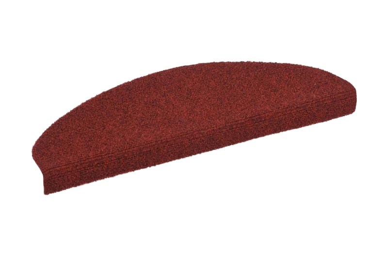 Trappstegsmattor självhäftande 15 st brodyr 65x21x4 cm röd - Röd - Textil & mattor - Mattor - Specialmatta - Trappstegsmattor